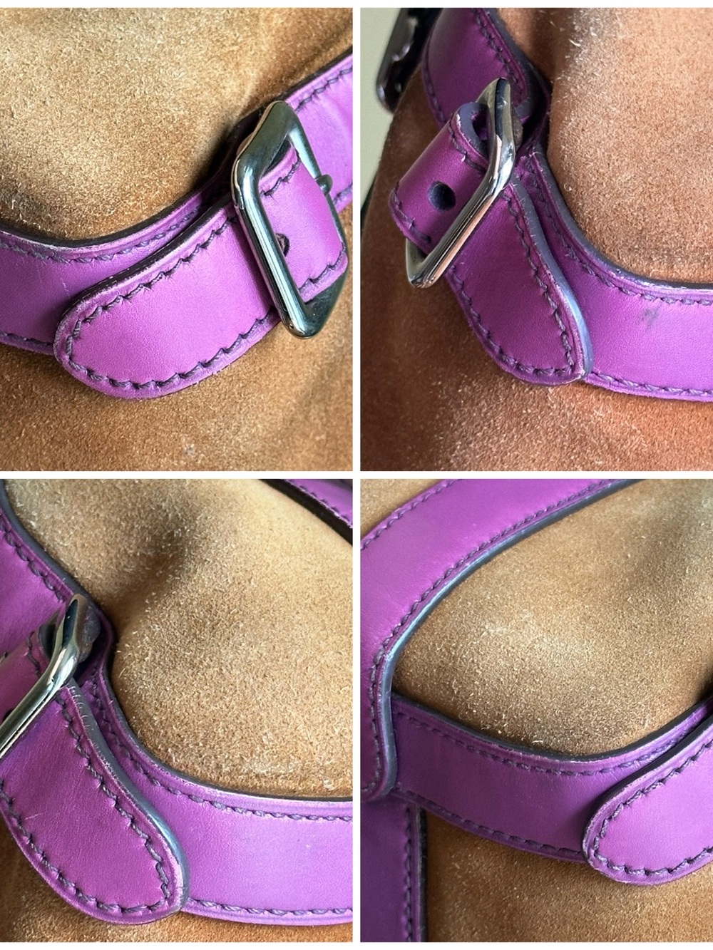 Prada Brown Suede Pink Leather Barrel Bag - Picture 9 of 17